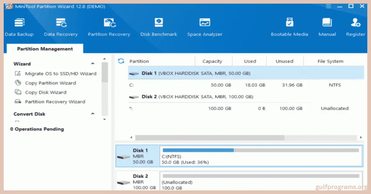 minitool partition wizard كامل