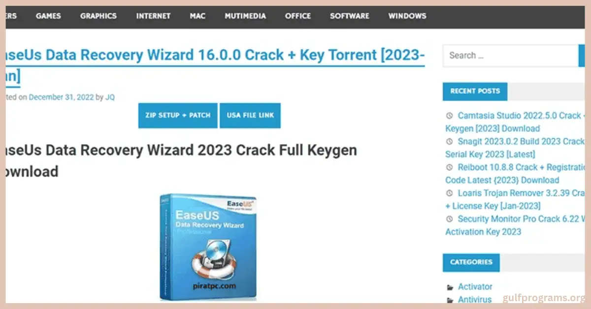 سيريال تفعيل برنامج EASEUS Data Recovery Wizard