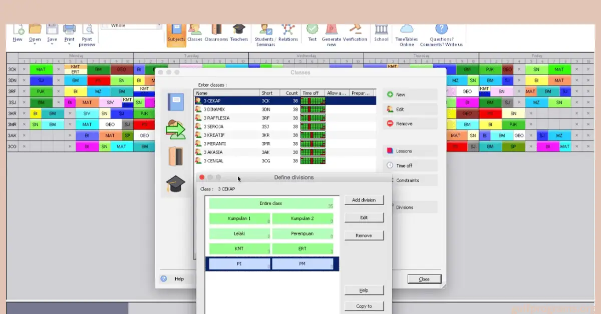 asc timetables 2018 تحميل